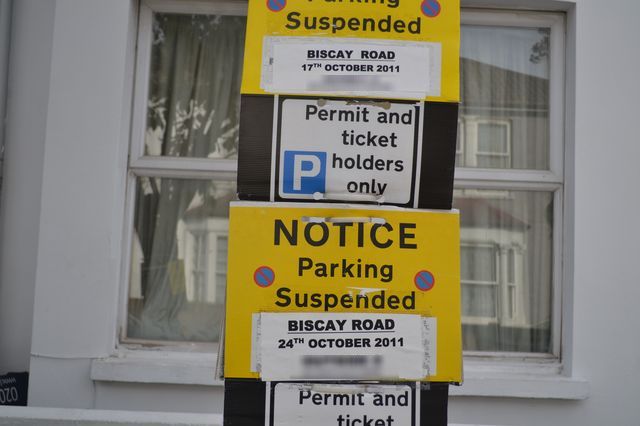 Parking suspension in place